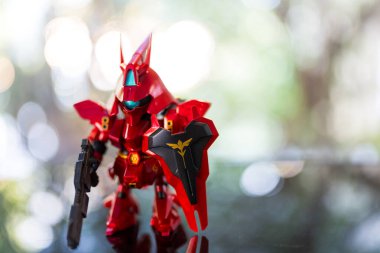 Bangkok, Tayland - Match 2, 2026: Bandai Namco 'dan plastik oyuncak kör kutusu. A Sazabi Blind Toy QMSV MINI SERIES, MSN-04 SAZABI 'dan Sazabi. Sazabi silahı + Shield Ver.