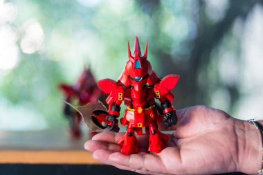 Bangkok, Tayland - 9, 2026 MSN-04 Sazabi Işın Kılıcı ver. QMSV Mini MSN-04 Bandai Namco 'dan Sazabi