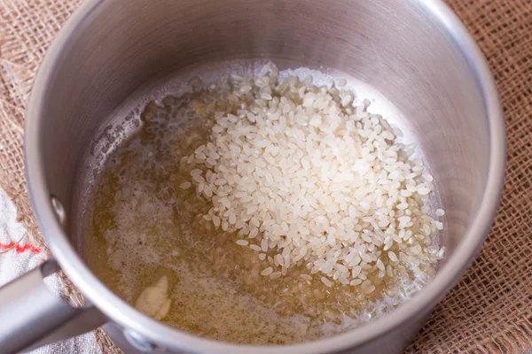 Rice in a pot — Stock Photo, Image