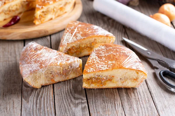 Kuchen Oder Kuchenverpackung Einem Beutel Der Für Den Späteren Gebrauch — Stockfoto