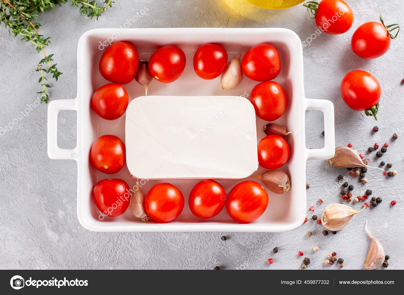 Viral Feta Bake Pasta Recipe Tomatoes Garlic Herbs Casserole Dish