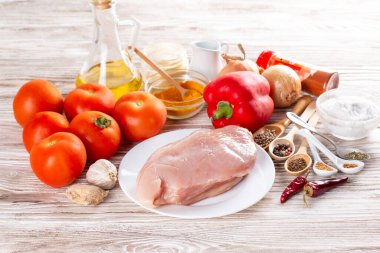 Malzemeler. Tavuk kadhai. Hint baharatlı tavuk körisi. Aşçılık adım adım