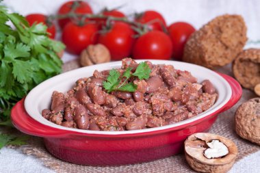 Lobio - geleneksel Gürcü yemek fasulye