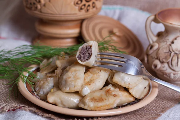 Dumplings met vlees — Stockfoto