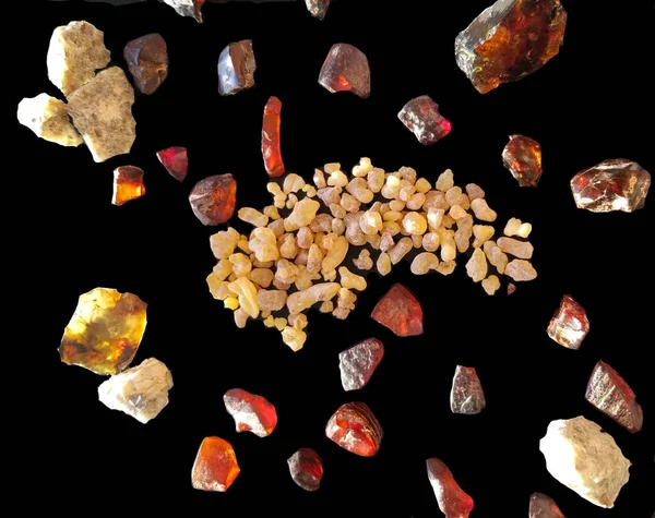 Frankincense, myrrh, amber chunks from the Middle East — Foto Stock