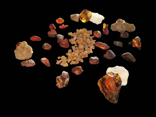 Frankincense, myrrh, amber chunks from the Middle East — Stock Photo, Image