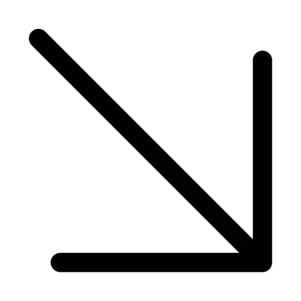Pfeil Nach Rechts Unten Symbolvektorbild Kann Auch Für Und Verwendet — Stockvektor
