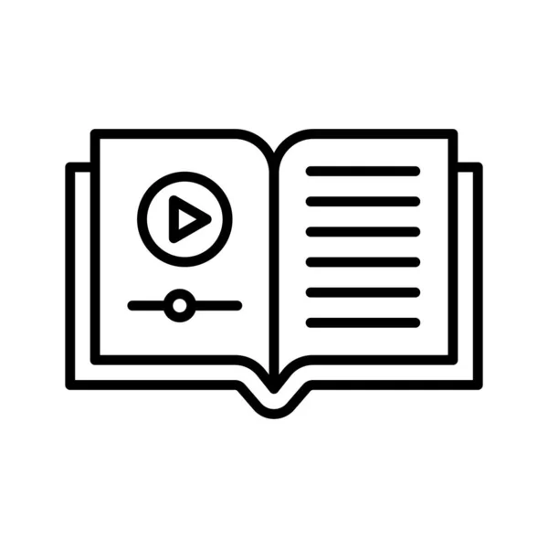 Buch Schulung Video Online Symbolvektorbild Kann Auch Für Online Schulungen — Stockvektor