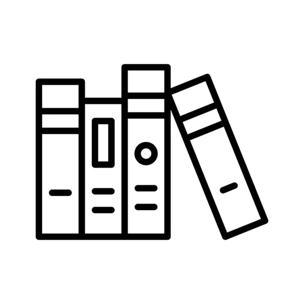 Bücher Bibliothek Bildungs Icon Vektorbild Kann Auch Für Die Ausbildung — Stockvektor