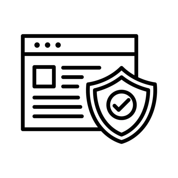 Navegador Protección Imagen Vectorial Icono Web También Puede Utilizar Para — Archivo Imágenes Vectoriales