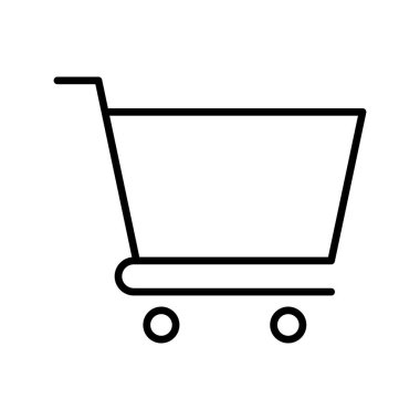 Araba, alışveriş arabası, alışveriş arabası ikon vektör görüntüsü. Alışveriş ve ecommerce için de kullanılabilir. Web uygulamalarında, mobil uygulamalarda ve yazdırma ortamlarında kullanılabilir.