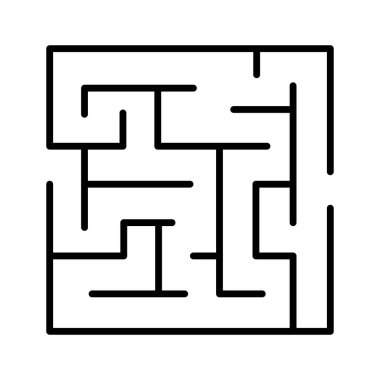 Meydan okuma, labirent, bulmaca, çözüm ikon vektör görüntüsü. Proje yönetimi için de kullanılabilir. Web uygulamalarında, mobil uygulamalarda ve yazdırma ortamlarında kullanılabilir.