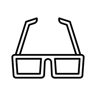 3D gözlükler, gözlükler, plaj ikonu vektör görüntüsü. Yaz & Tatilleri için kullanılabilir. Mobil uygulamalar, web uygulamaları ve yazdırma ortamları için elverişli.