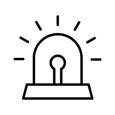 Alarm, uyarı, uyarı simgesi vektör görüntüsü. Siber güvenlik için de kullanılabilir. Web uygulamalarında, mobil uygulamalarda ve yazdırma ortamlarında kullanılabilir.