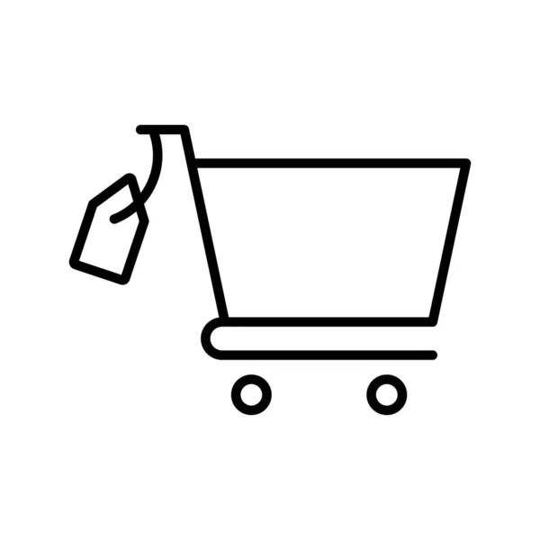 Cart Commerce Price Icon Vector Image Использоваться Покупок Электронной Коммерции — стоковый вектор