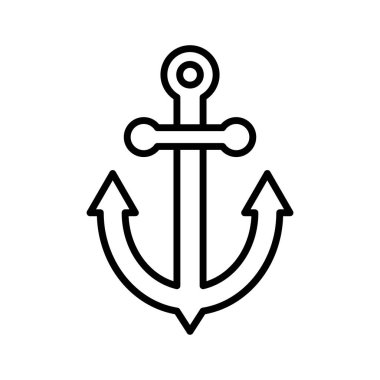 Çapa, denizci, gemi ikonu vektör görüntüsü. Yaz & Tatilleri için kullanılabilir. Mobil uygulamalar, web uygulamaları ve yazdırma ortamları için elverişli.