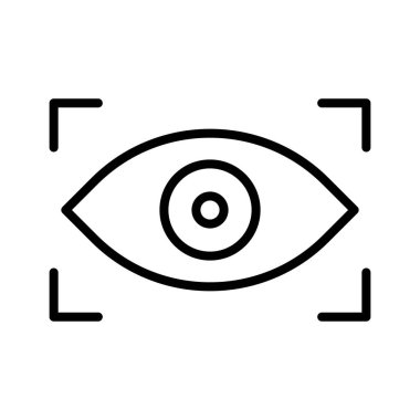 Biyometrik, göz, ikon vektör görüntüsünü tara. Siber güvenlik için de kullanılabilir. Web uygulamalarında, mobil uygulamalarda ve yazdırma ortamlarında kullanılabilir.