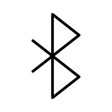 Bluetooth Simge vektör görüntüsü. Telefon ve tablet olarak kullanılabilir. Mobil uygulamalar, web uygulamaları ve yazdırma ortamları için elverişli.