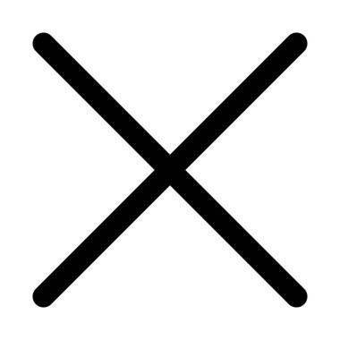 Simge vektör resmini kapat. UI ve UX için de kullanılabilir. Mobil uygulamalar, web uygulamaları ve yazdırma ortamları için elverişli.