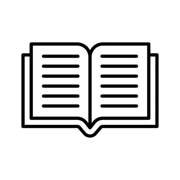 Buch Buch Aufschlagen Symbolvektorbild Lesen Kann Auch Für Online Schulungen — Stockvektor