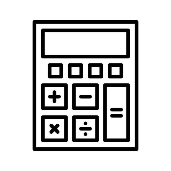 Calculadora Cálculo Matemáticas Icono Imagen Vectorial También Puede Utilizar Para — Vector de stock