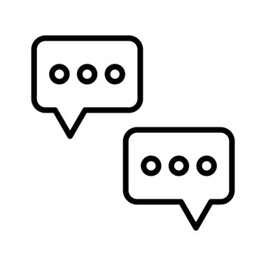 Sohbet, iletişim, mesaj ikonu vektör görüntüsü. Seo & web için de kullanılabilir. Web uygulamalarında, mobil uygulamalarda ve yazdırma ortamlarında kullanılabilir.