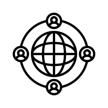 İletişim, küresel, dünya çapında ikon vektör görüntüsü. Seo & web için de kullanılabilir, web uygulamalarında, mobil uygulamalarda ve yazdırma ortamlarında da kullanılabilir.