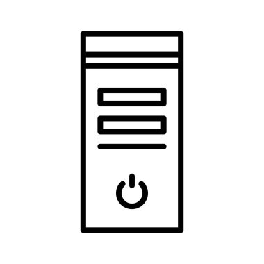 Bilgisayar, pc, işlemci, donanım simgesi vektör görüntüsü. İnternet güvenliği için de kullanılabilir. Web uygulamalarında, mobil uygulamalarda ve yazdırma ortamlarında kullanılabilir.