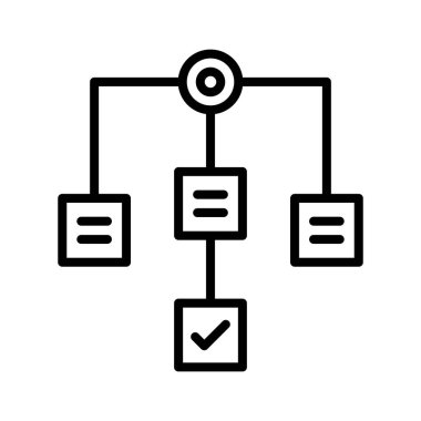 Tamamdır, uygulama, iş akışı ikon vektör görüntüsü. Siber güvenlik için de kullanılabilir. Web uygulamalarında, mobil uygulamalarda ve yazdırma ortamlarında kullanılabilir.