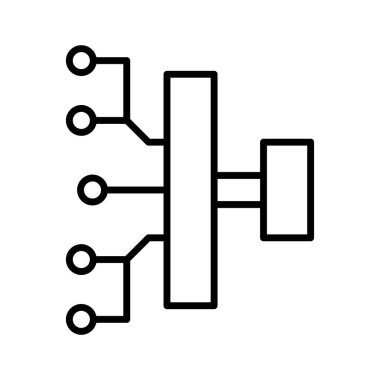 Huni, proje planlaması, kargaşa, iş akışı ikon vektör görüntüsü. Proje yönetimi için de kullanılabilir. Web uygulamalarında, mobil uygulamalarda ve yazdırma ortamlarında kullanılabilir.