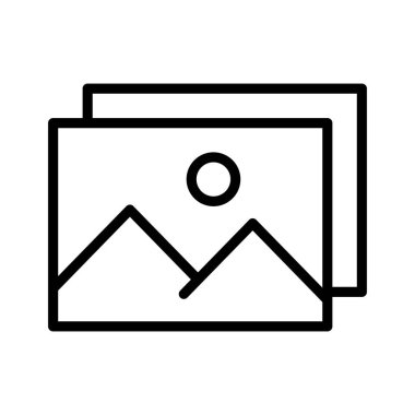 Galeri, resimler, telefon, duvar kağıdı ikon vektör resmi. Telefon ve tablet olarak kullanılabilir. Mobil uygulamalar, web uygulamaları ve yazdırma ortamları için elverişli.