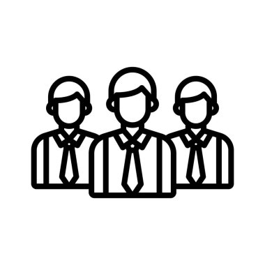 Grup, takım, takım çalışması ikon vektör görüntüsü. Seo & web için de kullanılabilir. Web uygulamalarında, mobil uygulamalarda ve yazdırma ortamlarında kullanılabilir.