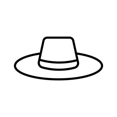 Şapka, plaj, ikon vektör görüntüsü. Yaz & Tatilleri için kullanılabilir. Mobil uygulamalar, web uygulamaları ve yazdırma ortamları için elverişli.