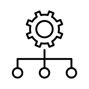 Hiyerarşi, yönetim, ayar simgesi vektör görüntüsü. Seo & web için de kullanılabilir. Web uygulamalarında, mobil uygulamalarda ve yazdırma ortamlarında kullanılabilir.