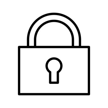 Kilitle, özel, kapalı simge vektör görüntüsü. Siber güvenlik için de kullanılabilir. Web uygulamalarında, mobil uygulamalarda ve yazdırma ortamlarında kullanılabilir.