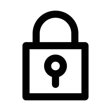 Simge vektör görüntüsünü kilitle. UI ve UX için de kullanılabilir. Mobil uygulamalar, web uygulamaları ve yazdırma ortamları için elverişli.