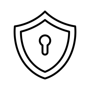 Kilit, kalkan, güvenlik simgesi vektör görüntüsü. İnternet güvenliği için de kullanılabilir. Web uygulamalarında, mobil uygulamalarda ve yazdırma ortamlarında kullanılabilir.