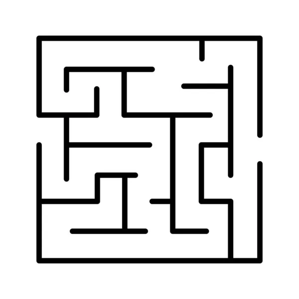 Défi Labyrinthe Puzzle Icône Solution Image Vectorielle Peut Également Être — Image vectorielle