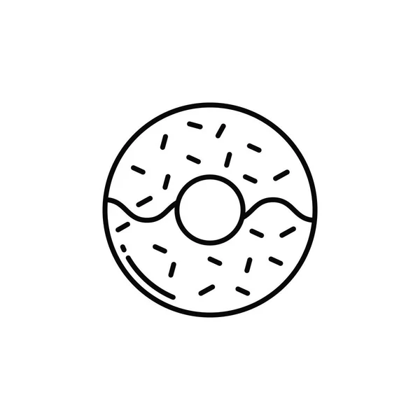 Векторное Изображение Значка Пончика Можно Использовать Еды Напитков Подходит Использования — стоковый вектор
