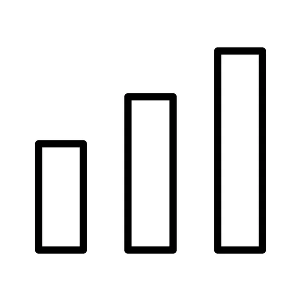 Graph Stats Growth Icon Vector Image 전화와 태블릿에 수있다 모바일 — 스톡 벡터