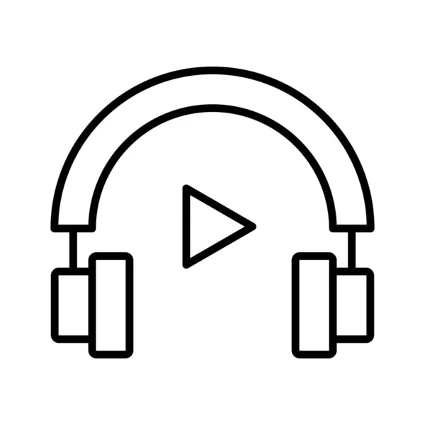 Ακουστικά Ακούστε Βίντεο Εικονίδιο Διάλεξης Διανυσματική Εικόνα Μπορεί Επίσης Χρησιμοποιηθεί — Διανυσματικό Αρχείο