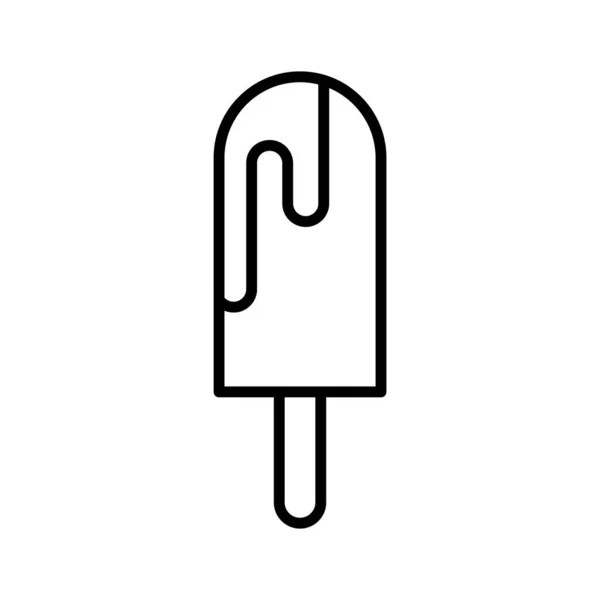 アイスクリームアイコンのベクトル画像 夏と休日に使用することができます モバイルアプリ Webアプリ 印刷メディアに適しています — ストックベクタ