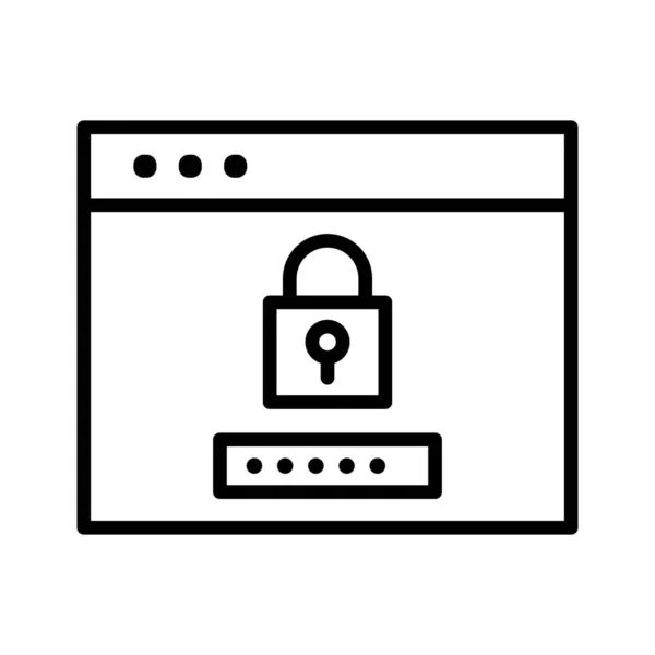 Lock Passwort Secure Icon Vektor Image Kann Auch Für Die — Stockvektor