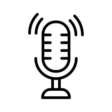 Mikrofon, mikrofon, hoparlör, yüksek sesli ikon vektör görüntüsü. Telefon ve tablet olarak kullanılabilir. Mobil uygulamalar, web uygulamaları ve yazdırma ortamları için elverişli.