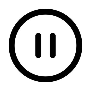 Video simgesi vektör resmini duraklat. UI ve UX için de kullanılabilir. Mobil uygulamalar, web uygulamaları ve yazdırma ortamları için elverişli.