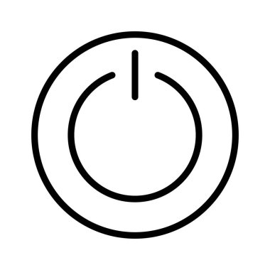 Güç, arayüz, açık, simge vektör görüntüsü kapalı. Telefon ve tablet olarak kullanılabilir. Mobil uygulamalar, web uygulamaları ve yazdırma ortamları için elverişli.