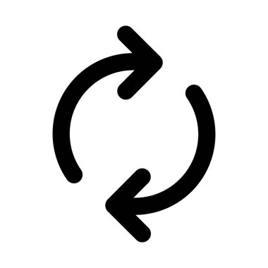 Simge vektör görüntüsünü tazele. UI ve UX için de kullanılabilir. Mobil uygulamalar, web uygulamaları ve yazdırma ortamları için elverişli.