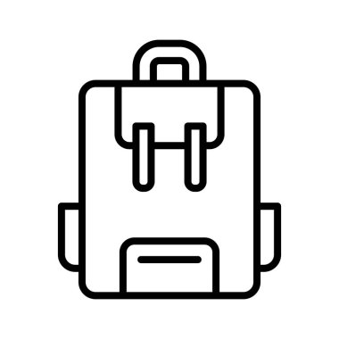 Okul Çantası ikonu vektör görüntüsü. Eğitim için de kullanılabilir. Web uygulamalarında, mobil uygulamalarda ve yazdırma ortamlarında kullanılabilir.