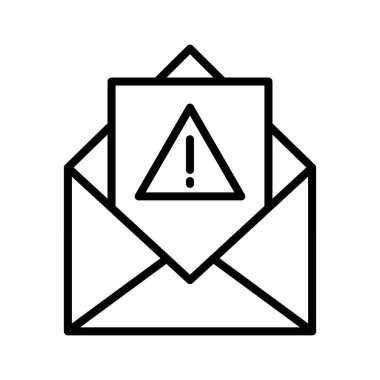 Konserve jambon, e-posta, uyarı simgesi vektör resmi. İnternet güvenliği için de kullanılabilir. Web uygulamalarında, mobil uygulamalarda ve yazdırma ortamlarında kullanılabilir.