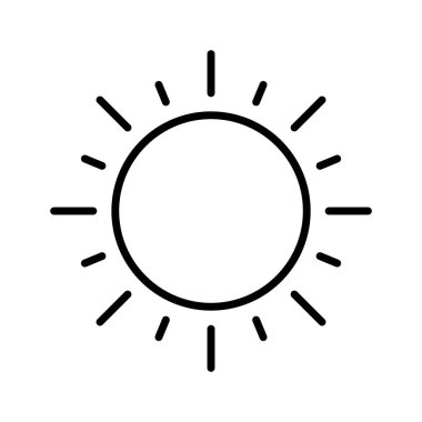 Güneş Simgesi vektör görüntüsü. Yaz & Tatilleri için kullanılabilir. Mobil uygulamalar, web uygulamaları ve yazdırma ortamları için elverişli.